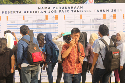 Peserta Job fair Kota Tangsel 2014.(one)