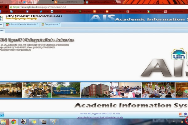 Academic Information System UIN Jakarta. (ist)